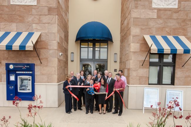 Ribbon Cutting at new Carlsbad Palomar Airport Branch of California Bank and Trust