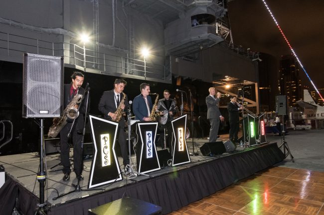 Band Performing on USS Midway for North Island Credit Union's 75th anniversary