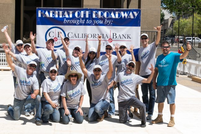 California Bank and trust volunteers having a good time at "Habitat off Broadway" in downtown San Diego, Clay Chapman Photography