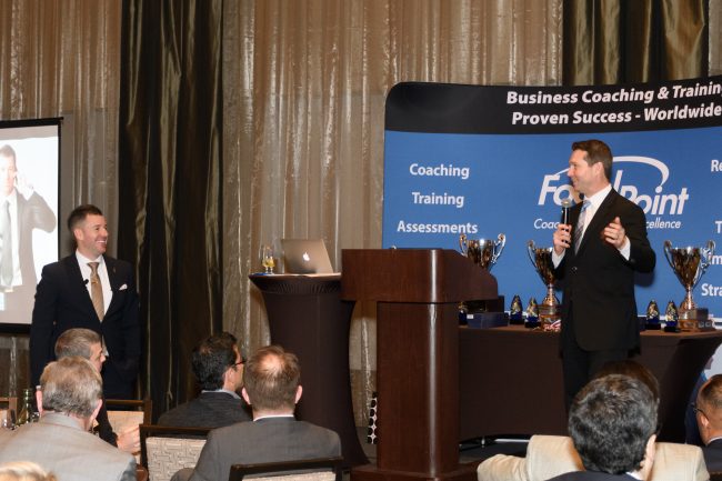 emcee addressing group at annual meeting